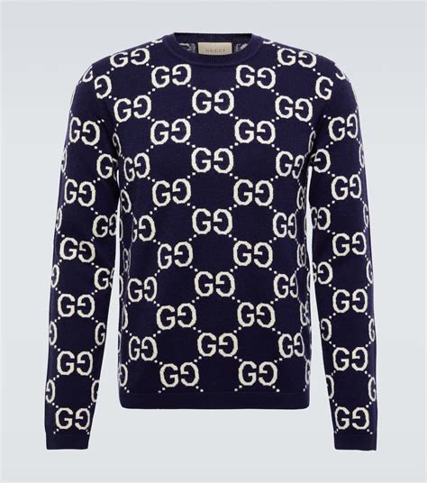 gucci blue sweater|Gucci sweater vintage.